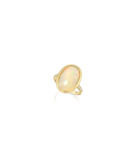 Ethiopian Opal Monosyllable Ring