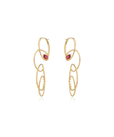 Brinco Floral Stems Red