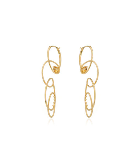 Floral Stems Yellow Earring