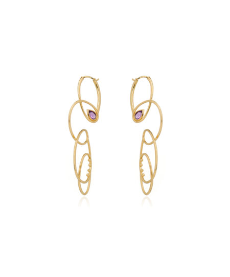 Brinco Floral Stems Purple