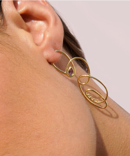 Brinco Floral Stems Purple