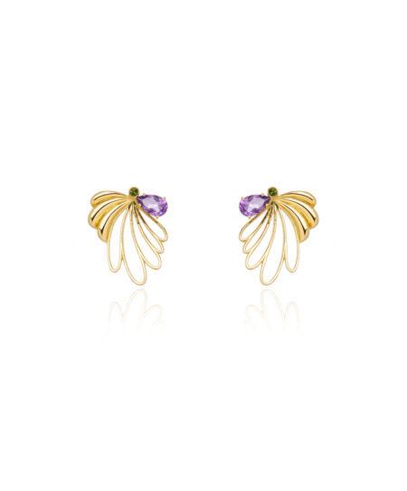 Bunch Purple Earring