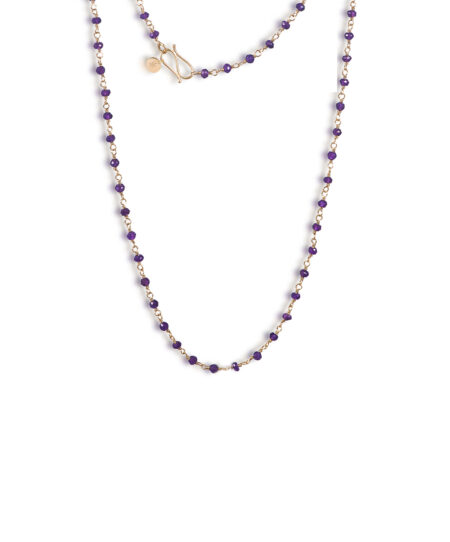 Crochet Necklace in Purple