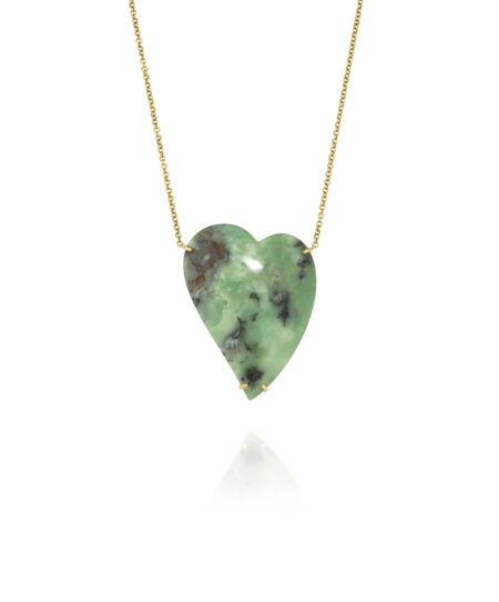 Chrysoprase Heart Necklace