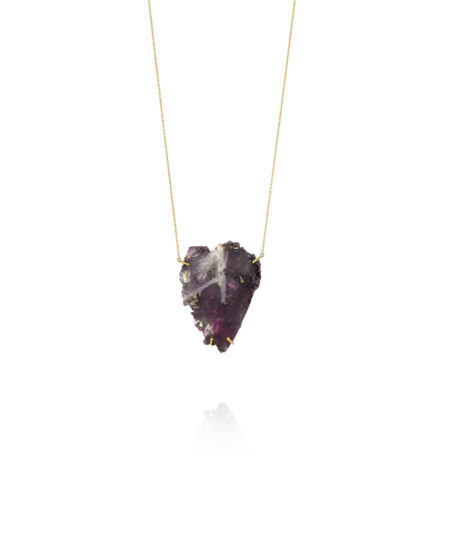 Watermelon Tourmaline Heart Necklace