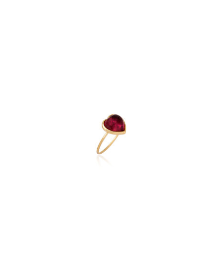Rubellite Heart Ring